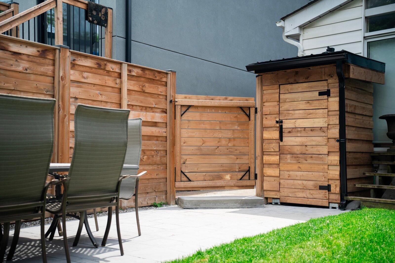 Custom shed, gate and concrete pad in Lytton Park
