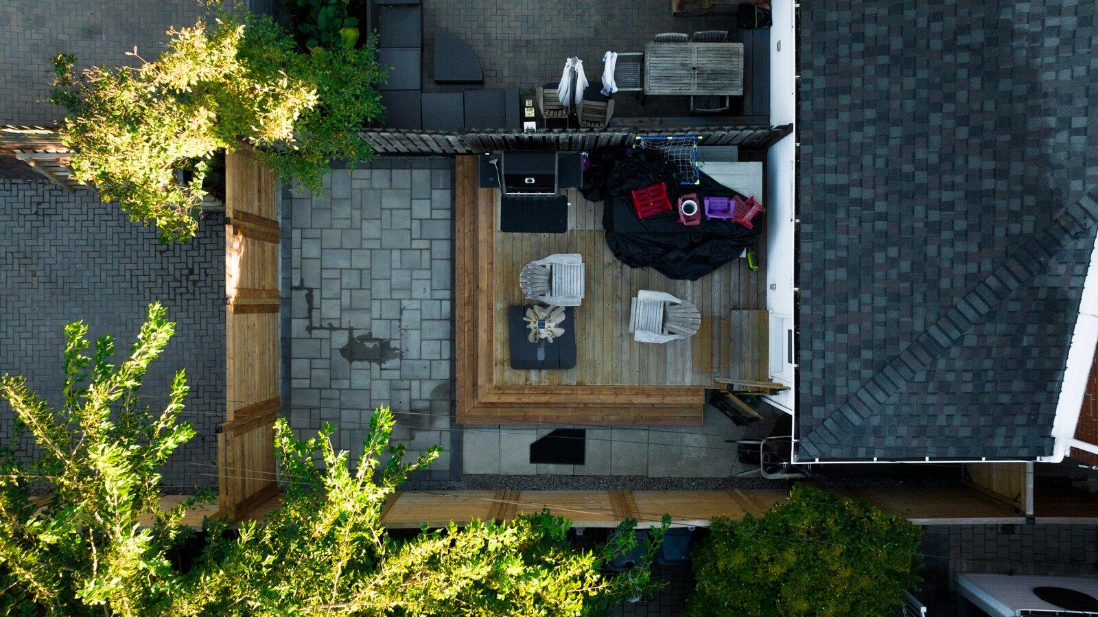 Deck, privacy fence and interlock patio in The Junction